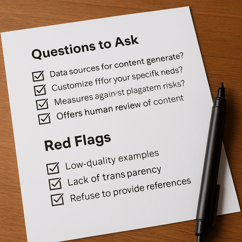 Red flags to watch for and questions to ask vendors